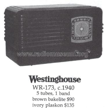 WR-173 ; Westinghouse El. & (ID = 1482956) Radio