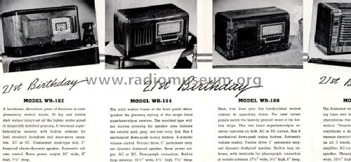 WR-182 ; Westinghouse El. & (ID = 1672149) Radio