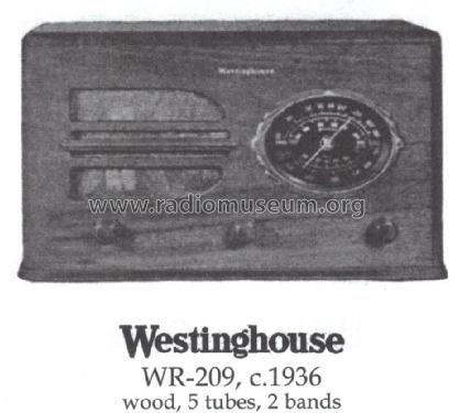 WR-209 ; Westinghouse El. & (ID = 1484643) Radio
