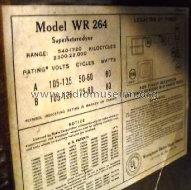 WR-264; Westinghouse El. & (ID = 704360) Radio