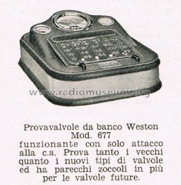 Tube-Tester 677; Weston Electrical (ID = 2705297) Equipment