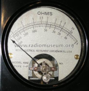 Ohmmeter 689 1-F; Weston Electrical (ID = 1500735) Equipment