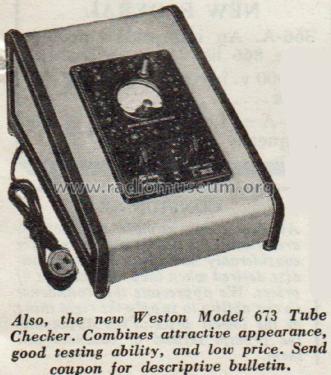 Tube checker 673; Weston Electrical (ID = 2054803) Equipment