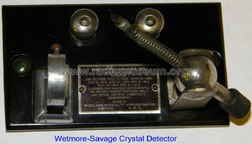 Stand alone crystal detector ; Wetmore-Savage Co.; (ID = 886322) Radio part