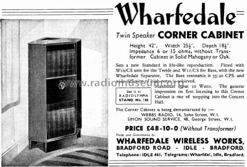 Corner Cabinet ; Wharfedale Brand, (ID = 3092865) Speaker-P