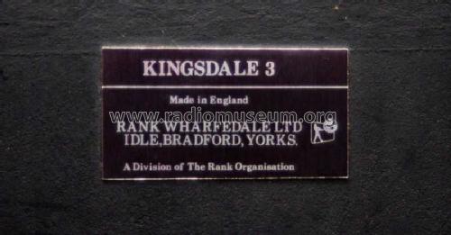 Kingsdale 3; Wharfedale Brand, (ID = 2534403) Speaker-P