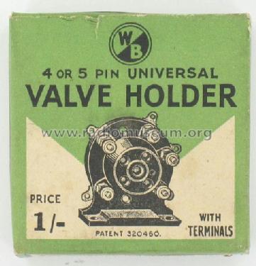 4 or 5 Pin Universal Valve Holder ; Whiteley Electrical (ID = 1445612) Radio part