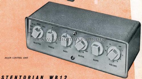 Stentorian Major Control Unit W.B.12; Whiteley Electrical (ID = 2763754) Ampl/Mixer