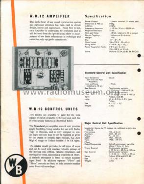 Stentorian Major Control Unit W.B.12; Whiteley Electrical (ID = 2763756) Ampl/Mixer