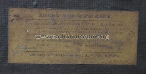 Stentorian Minor Cabinet Speaker; Whiteley Electrical (ID = 2221533) Lautspr.-K
