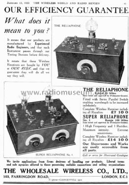 Reliaphone ; Wholesale Wireless (ID = 2503818) Radio