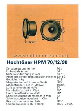 HPM 70/12/90; Wigo acustic, G. (ID = 2352972) Lautspr.-K