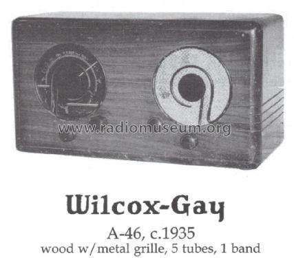 A46 Ch= 7A5; Wilcox-Gay Corp.; (ID = 1486045) Radio