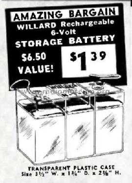 Wet Battery - 6 Volts NT-6; Willard Storage (ID = 1739429) Power-S