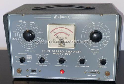 Win-Tronix Hi-Fi Stereo Analyzer 800; Winston Electronics (ID = 2724087) Equipment