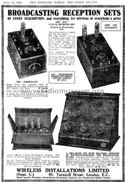 3-Valve Broadcasting Receiver ; Wireless (ID = 1072508) Radio