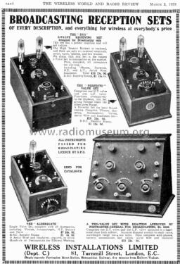 The 'Perfecto' two-valve set ; Wireless (ID = 2420570) Radio