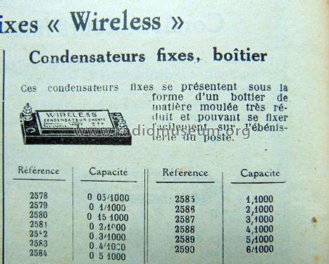 Condensateur fixe, boitier ; Wireless, A. Thomas; (ID = 1871175) Bauteil