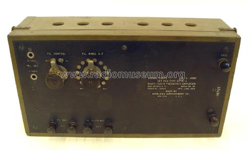 Radio - Audio Frequency Amplifier BC-8-A; Wireless Improvement (ID = 2253162) Ampl/Mixer