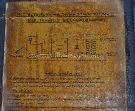 Spark Transmitter W.T. Sets. Forward Spark. 20 Watt B. MK II; Wireless Telegraphy (ID = 2389673) Commercial Tr