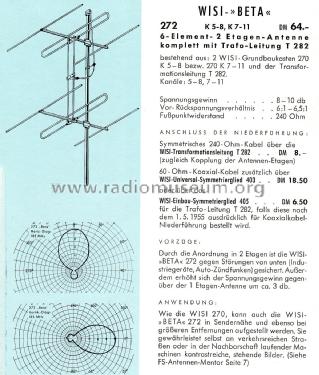 Beta 272; Wisi Wilh. Sihn; (ID = 2374397) Antenna