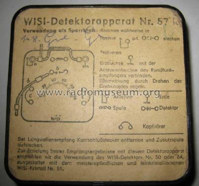 Detektor-Empfänger 57RD; Wisi Wilh. Sihn; (ID = 2532711) Galène