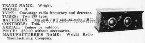 Wright B; Wright Radio (ID = 1544200) Radio