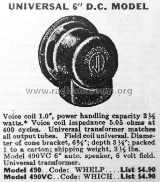 Wright-DeCoster Precision Sound Reproducer 490; Wright Radio (ID = 1458978) Speaker-P