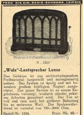 Luxus ; WUFA, Wurzen in (ID = 2710043) Speaker-P