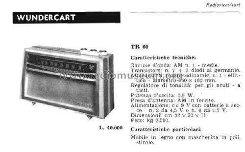 TR60; Wundercart; Saronno, (ID = 2447710) Radio