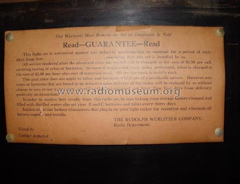 3D ; Wurlitzer Co., The (ID = 1106213) Radio