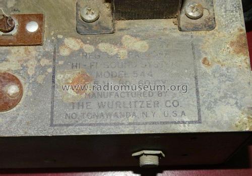 Hi-Fi Sound System 544; Wurlitzer Co., The (ID = 2716936) Ampl/Mixer