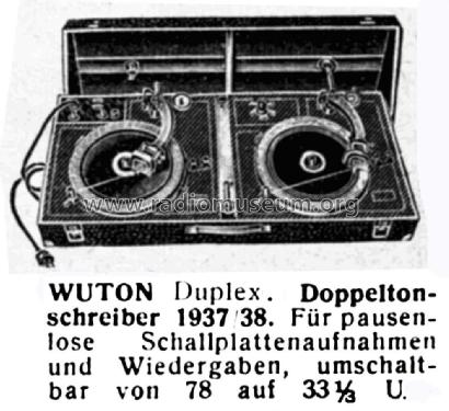 WUTON Duplex ; Wuton, H.A.H. (ID = 1725780) R-Player