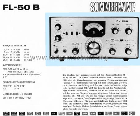 FL-50B Amateur-T Yaesu-Musen Co. Ltd.; Tokyo, build 1970 ?? |Radiomuseum.org