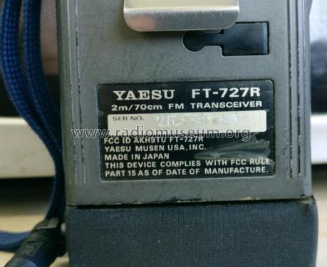 FT-727R; Yaesu-Musen Co. Ltd. (ID = 2565816) Amat TRX