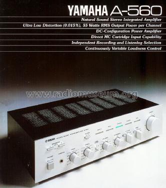 A-560; Yamaha Co.; (ID = 1603233) Ampl/Mixer