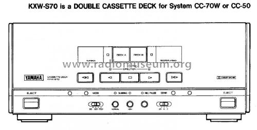 Cassette Deck KXW-S70; Yamaha Co.; (ID = 1109882) R-Player