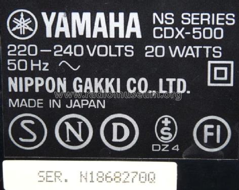 CDX-500; Yamaha Co.; (ID = 620923) Enrég.-R