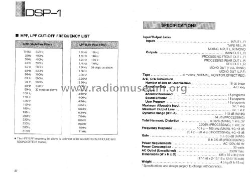 DSP-1; Yamaha Co.; (ID = 1981672) Ampl/Mixer