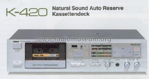 Natural Sound Stereo Cassette Deck K-420; Yamaha Co.; (ID = 652273) R-Player