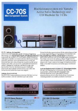Mini Component System CC-70S; Yamaha Co.; (ID = 1771569) Radio