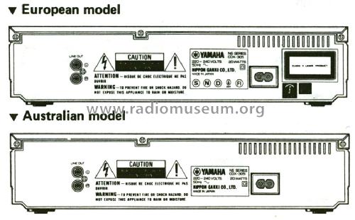 Natural Sound Comp. Disc Player CDX-305; Yamaha Co.; (ID = 551125) Reg-Riprod