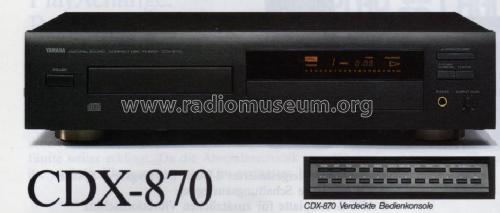 Natural Sound Compact Disc Player CDX-870; Yamaha Co.; (ID = 1071814) Reg-Riprod
