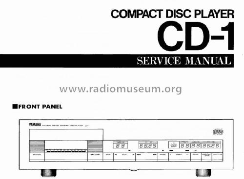 Natural Sound Compact Disc Player CD-1; Yamaha Co.; (ID = 1110728) Ton-Bild
