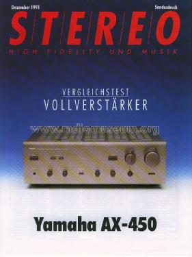 Natural Sound Stereo Amplifier AX-450; Yamaha Co.; (ID = 1771424) Ampl/Mixer