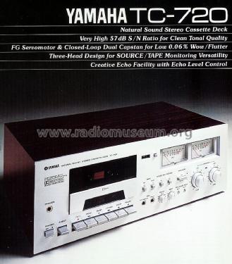 Natural Sound Stereo Cassette Deck TC-720; Yamaha Co.; (ID = 1603142) R-Player