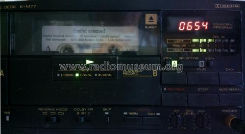 Natural Sound Stereo Double Cassette Deck K-M77; Yamaha Co.; (ID = 1767919) Ton-Bild