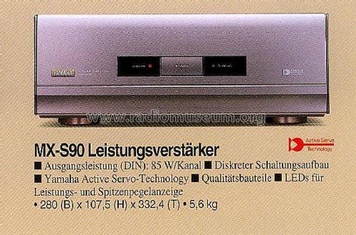 Power Amplifier MX-S90; Yamaha Co.; (ID = 1773667) Ampl/Mixer