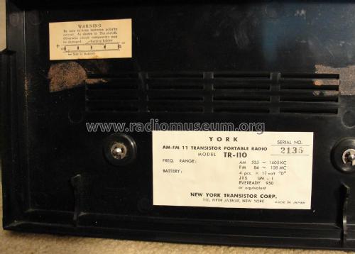 TR-110 ; York New York (ID = 2400883) Radio