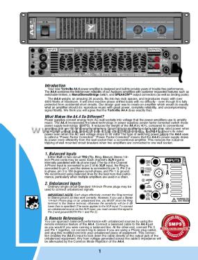 Stereo Power Amplifier A4.4; Yorkville Sound; (ID = 1899163) Ampl/Mixer